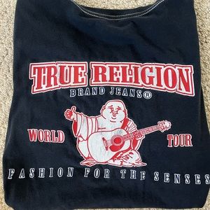 True Religion V neck short sleeve shirt size M